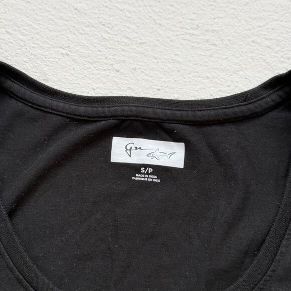 Gu Black Short Sleeve T-Shirt Scoop Neck, Size Small - Picture 4 of 6